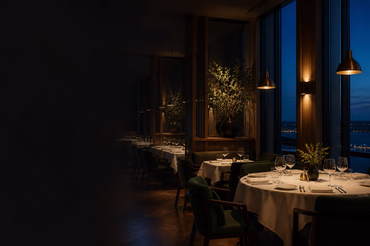 Illustrative restaurant dining room